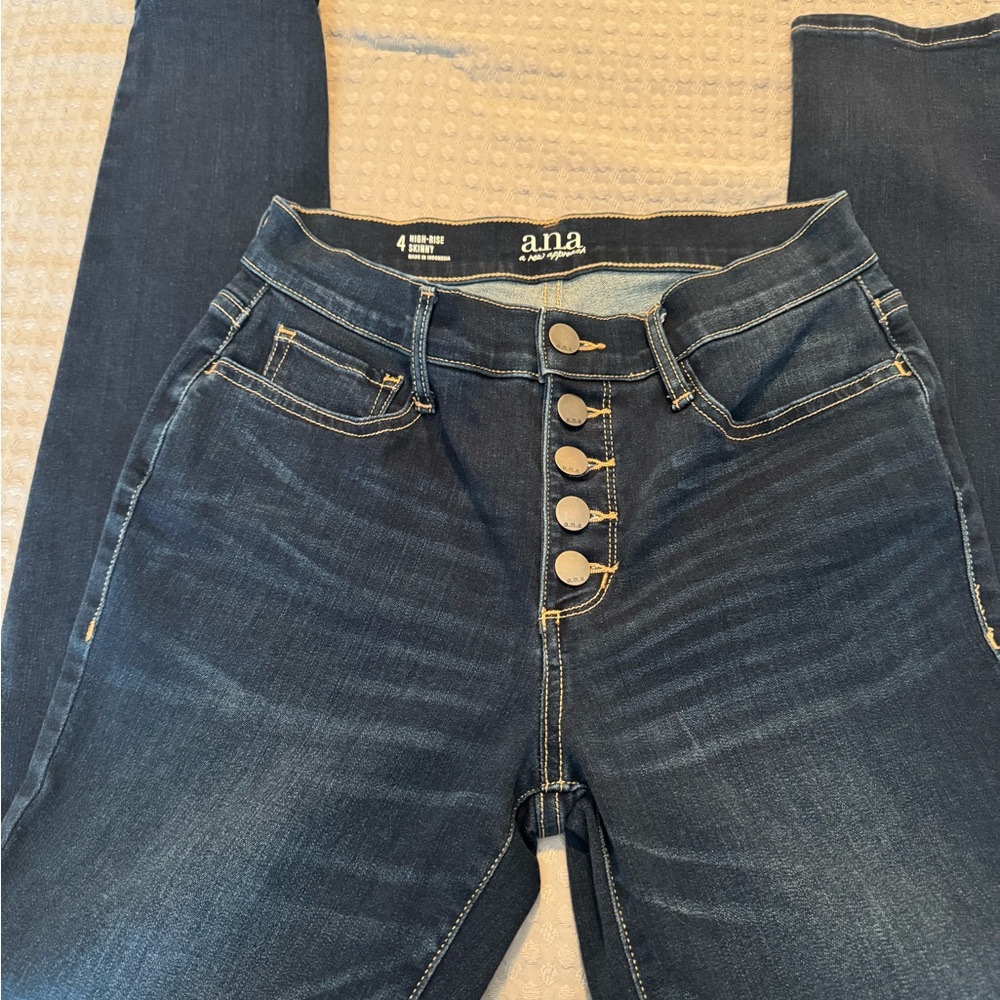 a.n.a Women's High Rise Indigo Jeans